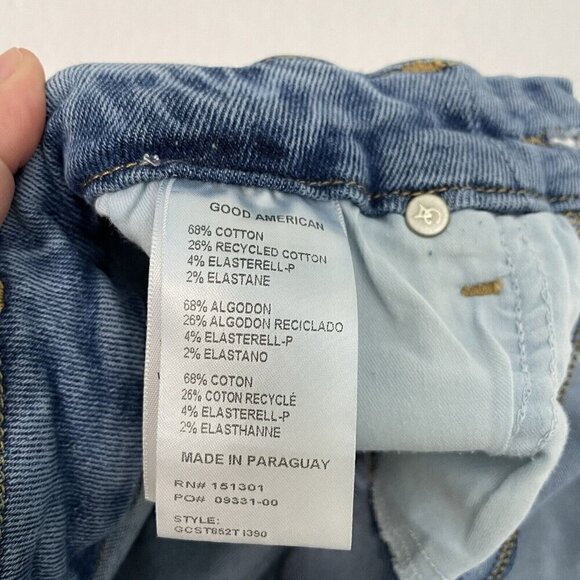 NWT Good American Good Curve Straight Jeans Stretch Denim Light Wash size 4/27 - Picture 10 of 11